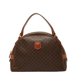 Celine Macadam 2 Brown Leather Handbag
